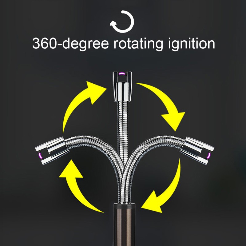 Portable Windproof BBQ Lighter Charging Long Hose Arc Lighter for