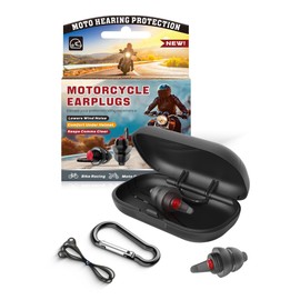 Motorcycle Ear Plugs for Wind Noise Reduction, Keep Comms Clear, Comfort Under Helmet & Prevent Hearing Damage, Noise Canceling 25 dB, Reusable Earplugs for Motorbike, Touring, Racing, Shooting