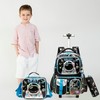 Egchescebo Kids Rolling Backpack for Boys Astronaut Suitcases Trolley Roller