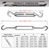 AUTMATCH M6 Turnbuckle Hook and Hook, Turnbuckle 304 Stainless Steel,