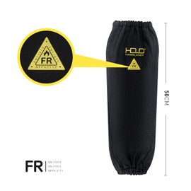 HANDLANDY Flame Resistant Welding Sleeves for Men and Women, Pack of 12 Pairs One Size Heat & Flame Resistant (Black)