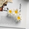 Flower Hair Clips, 3Pcs Summer Claw Clips Plumeria Flower Yellow