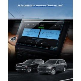 LANTU Matte Screen Protector for Jeep Grand Cherokee L 2022 2023 2024 2025 Accessories Navigation Touchscreen Protector Film Tempered Glass HD Clear 10.1''