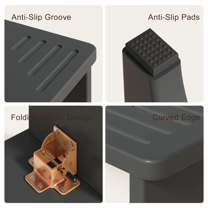 Set of 2 Foldable Toilet Stool, 7 Inch Poop Squatting