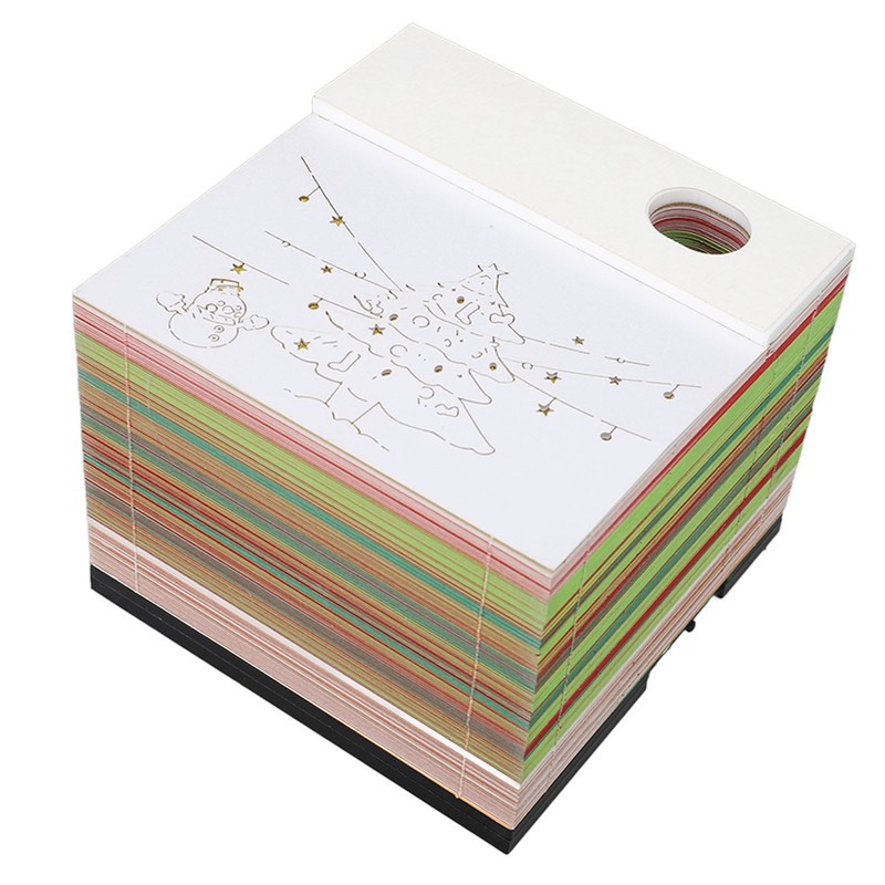 Christmas Tree 3D Memo Pad Innovative Paper Carving Art 3D