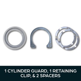 SUMMIT DOORWARE Storefront Door Cylinder Guard | Storefront Lock Guard for Maximum Security | Replacement for MS4043 in Durable Aluminum Finish