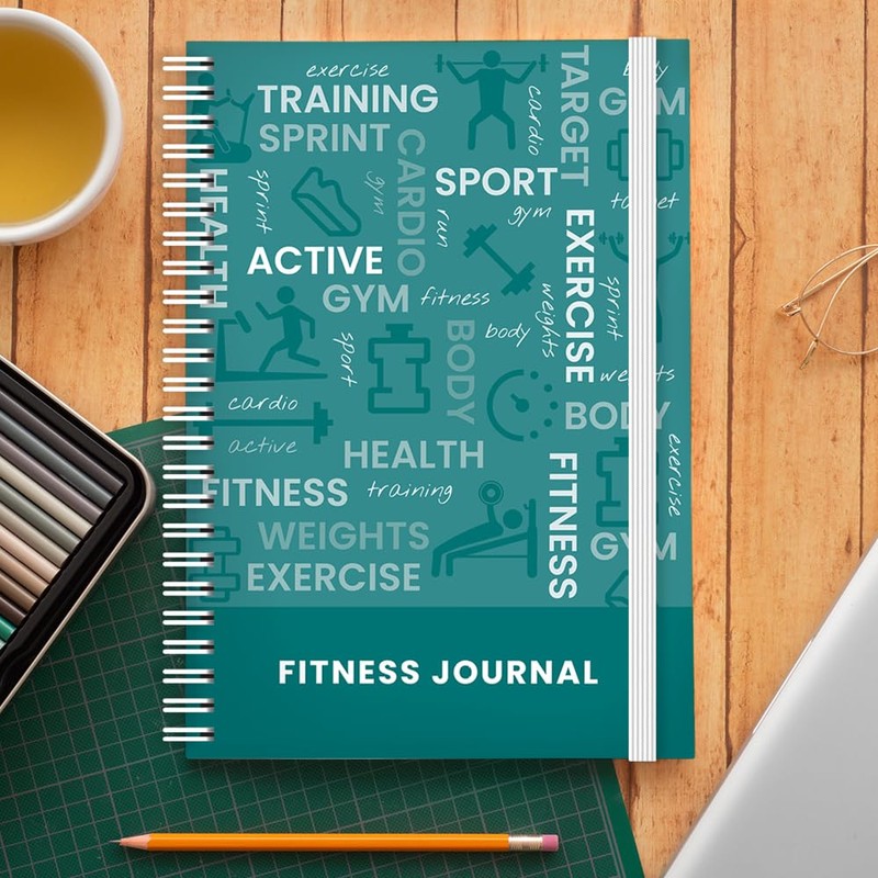 Fitness & Workout Journal/Planner Notebook -Includes Exercise Logs, Body Tracker