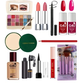 G4U 17-Piece Glow Up Makeup Kit With Eyeshadow Lipstick Eyeliner Compact Foundation Every Essential All-in-One Beauty Set 37 66