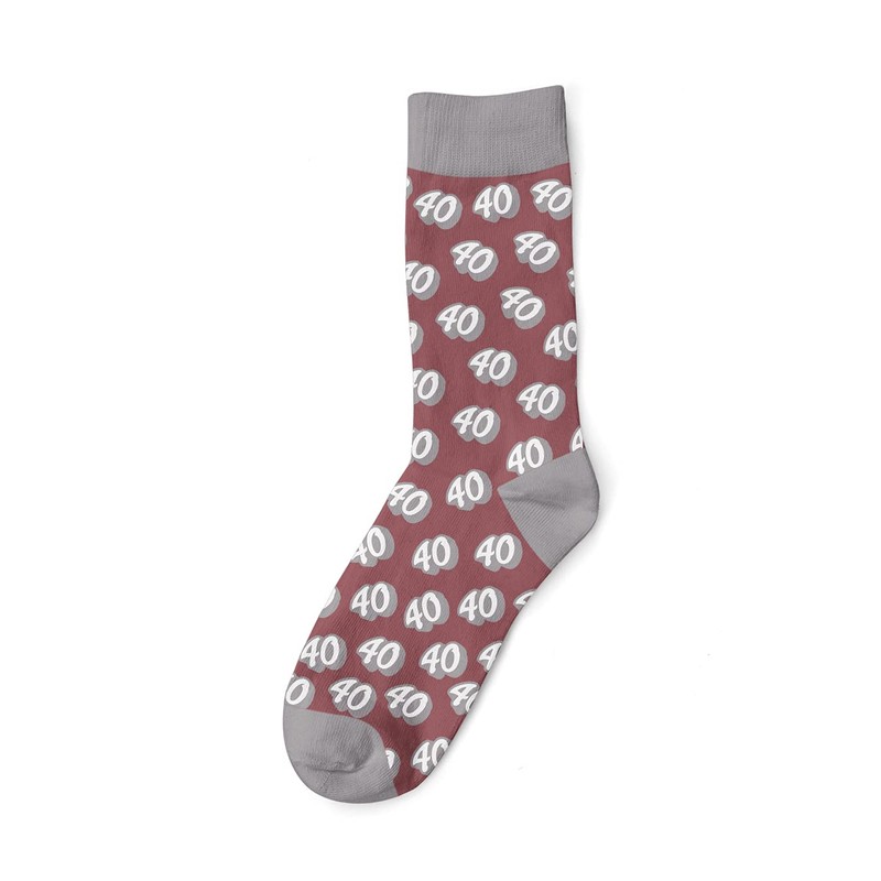 D Design Invent Print! 40th Birthday Gift Socks Present for