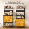 SUPERJARE Kitchen Bakers Rack with Power Outlet, Coffee Bar Table