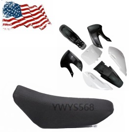 Unbranded BLACK Plastic Fender + Seat For KAWASAKI KLX110 KX65 DRZ 110 Atomik Thumpstar