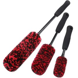 YILANBON Wheel Brushe,Wheel Brush, Soft, Dense Fibers Clean Car Rim Wheels Safely (3PCS)