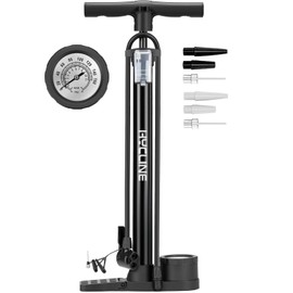 Hycline Bike Floor Pump: 160 PSI Bicycle Tire Pump Schrader Presta Valve