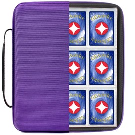 Upgrade Card Binder 9 Pockets, GEAoffice EVA Trading Card Binder for 756 Cards, Durable Sports Card Collection Binder, Card Album Holder Folders for MTG, TCG, Game Cards & Sports Cards, Purple
