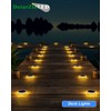 DetarZinLED Solar Step Lights for Outside Waterproof, 4 Pack Warm