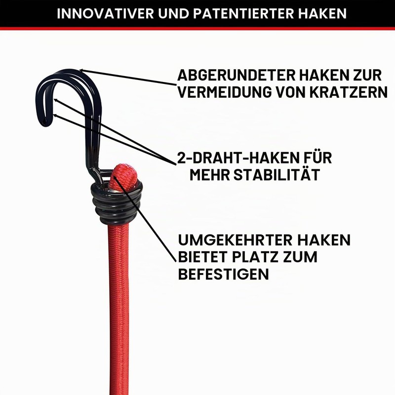 MasterLock 3020E Twin Wire Bungee Cord - Red