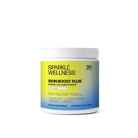 Sparkle Wellness Marine Skin Boost Plus (No Flavor) [30-Serves] | Collagen Powder Supplement with Marine-derived VERISOL Bioactive Hydrolyzed Collagen Peptides, Vitamin C & Hyaluronic Acid