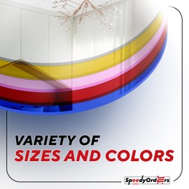 SPEEDYORDERS Round Blue Acrylic Mirror Sheet Circle Mirror 15 inches Diameter, 1/8" Thick Shatterproof Round Mirror Cobalt Blue Plexiglass Sheet Ideal for Home, Wedding, Centerpiece, Table, Decoration