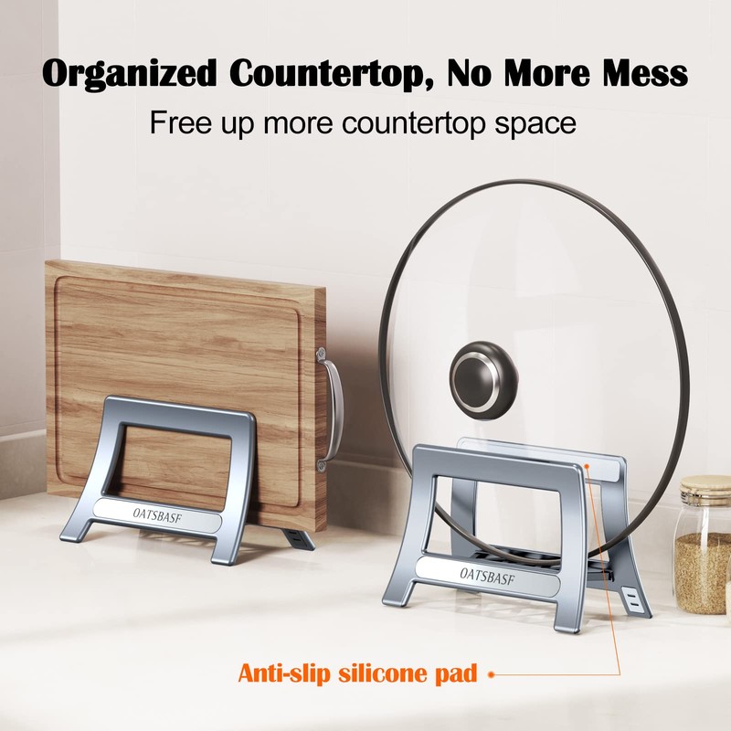 Xuenair Cutting Board Rack, Auto Width Adjustable Holder Stand for