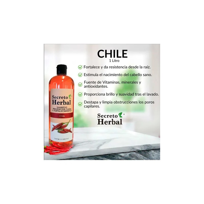 Caja 6pz Surtida Shampoo Secreto Herbal Romero Chile Bergamota