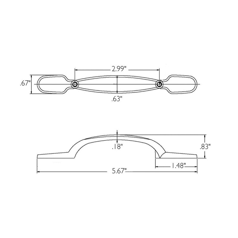 Design House 564724 Deco 3-inch C-C Cabinet Pull, Bronze, 5-Pack