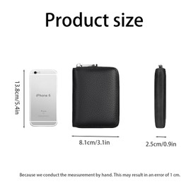 AYNKH Unisex Credit Card Holder, Card Wallet, Premium Leather Card Holder, Holds up to 20 Cards, Can Hold Driver's Licence, Photo, Black