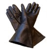 Leather Gauntlet BLACK Extra Small Gloves Long Arm Cuff