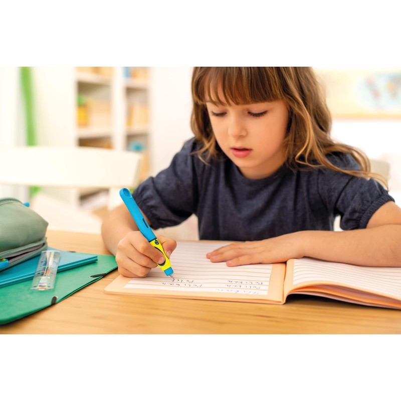 Pelikan Griffix Right-Handed Fountain Pen, Neon Fresh Blue (809160)