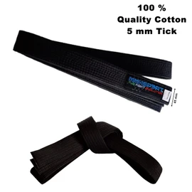 MMASPORT The Fight Evolution Karate Belt Judo Aikido Taekwondo Martial Arts Cotton Belt (300cm, Black)