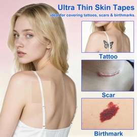 20Pcs Tattoo Cover Up Patchs, Waterproof & Breathable & Sweat-Resistant Skin Concealer for Tattoos Scars Bruises, Ultra Thin Tattoo Cover Up Tapes for Women Girls Men