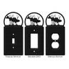 SWEN Products Fish Walleye Wall Plate Cover (Single Outlet, Black)