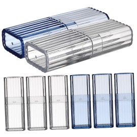 COHEALI Organizer Bins 8 Pcs Cotton Swab Storage Boxes Desk Organizer Storage Box Floss Picks