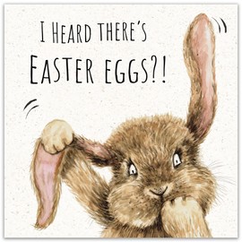 Twizler Funny Easter Card - Bunny - Happy Easter Cards for Mum Dad Nan Grandad - Easter Greetings for Son Daughter Grandson Granddaughter Friend