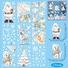 Christmas Window Stickers, 9 Sheets Double-Sides Xmas Window Clings Snowflake