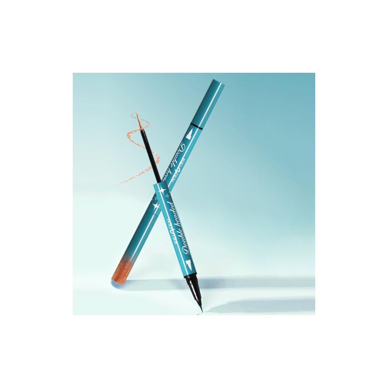 Double-Headed Liquid Sparkling Eyeshadow Eyeliner Pen for Women, Ultra -