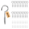 Forbabe Screw Hooks Small 304 Stainless Steel Pack of 20