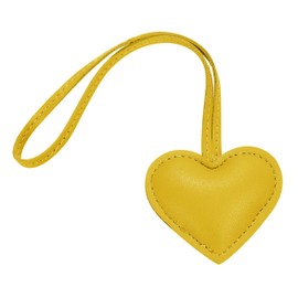 Tonecraft Heart Bag Charm, Simple, Orthodox, Bag Charm, Popular, Stylish, Cute, Microfiber Leather, Squishy, yellow