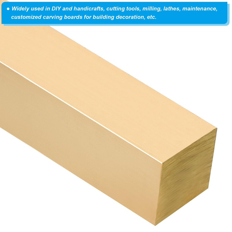 PATIKIL 3/4 x 3/4 x 6" H59 Brass Square Bar,