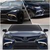KEEGTBOX Switchback White/Amber LED DRL Front Fog Daytime Running Light