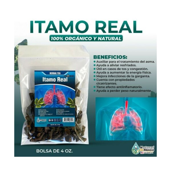 Natural de Mexico USA Itamo hierba tea natural ayuda a tratar el asma, resfriados y la tos 4 oz-113g.