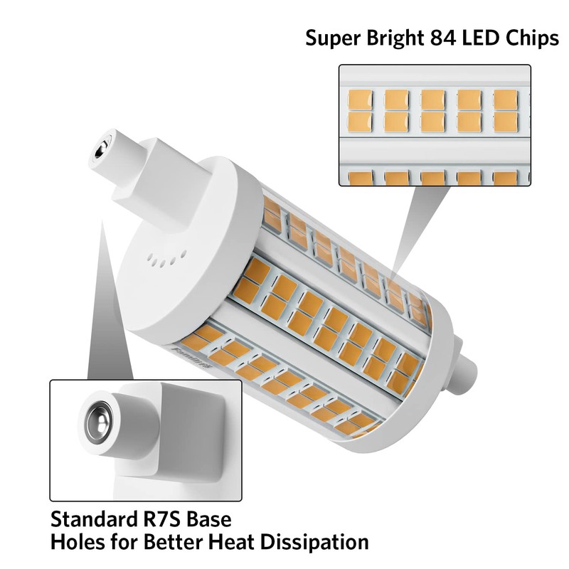 Familite R7S LED Bulb 78MM, 15W Dimmable J78 Flood Light,