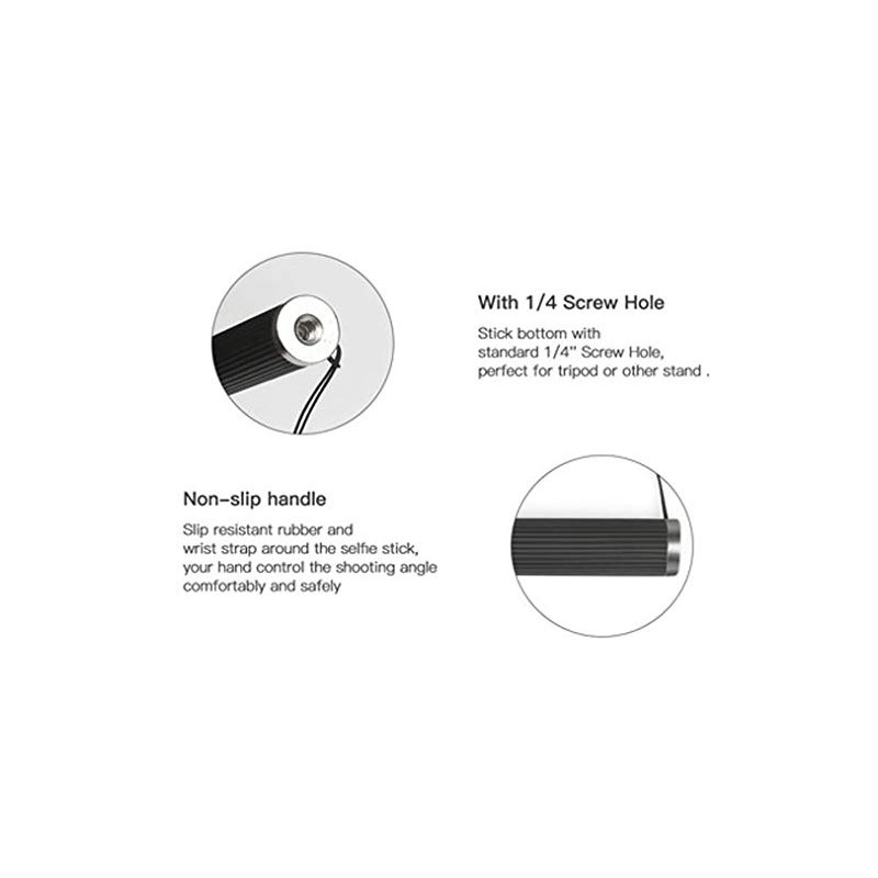 Extended Monopod for GoPro Hero 13/12/11/10/9/8/7/6/5/4/3/MAX