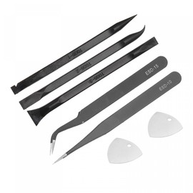 sourcing map 5pcs Opening Pry Repair Tools Kit Carbon Fiber Stainless Steel Mini Pry Bar Flat Bar Set for Screen Glue Removal
