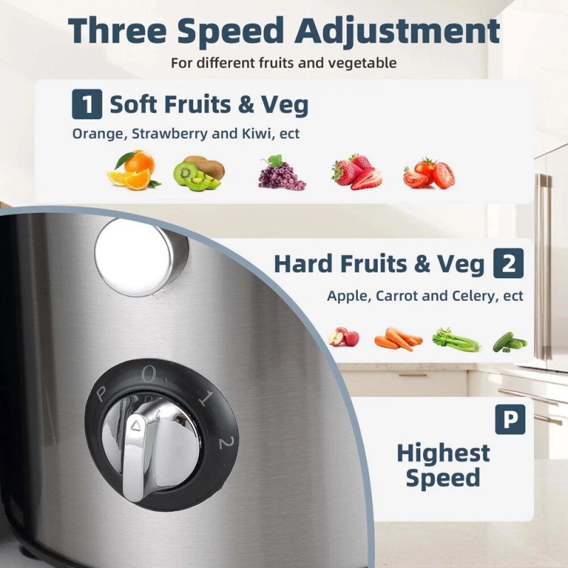800W Electric Juicer Fruit Vegetable Blender Juice Extractor Citrus Machine