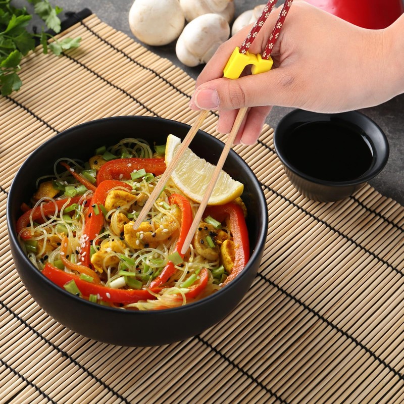 Patelai 5 Pairs Reusable Chopstick Helpers Practice Chinese Chop Stick