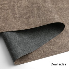 Chitomars Faux Leather Table Runner, Modern Double-Sided Non-Slip Heat Resistant Table Runner Washable Outdoor Table Runner for Wedding Birthday Party Table Decoration (Grey Brown, 30 x 240 cm)