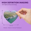1x Heart MDF Magnet 6cm - White Cliffs of Dover