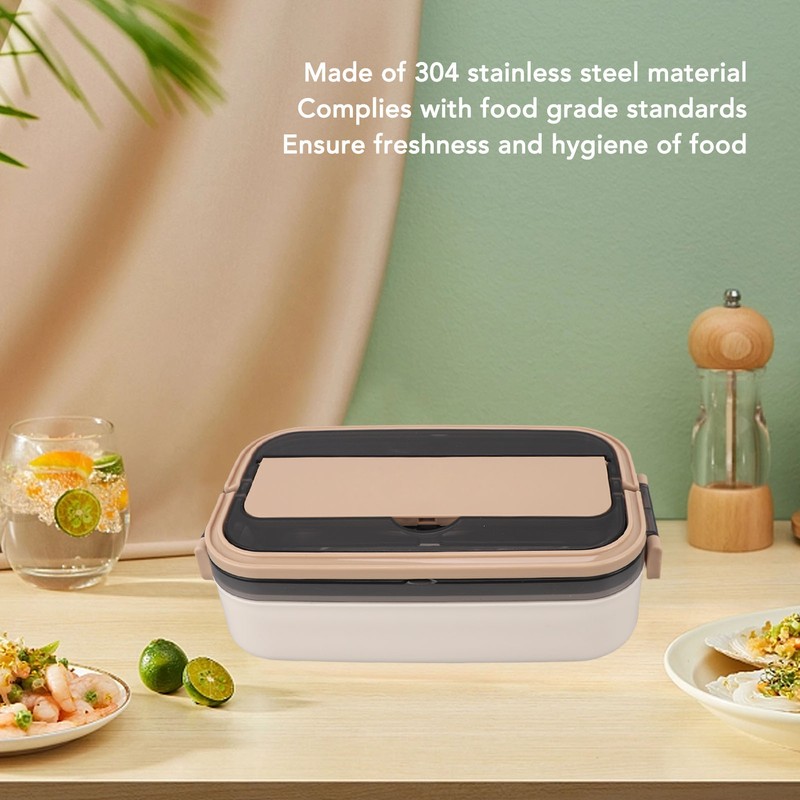 304 Stainless Steel Bento Box Adult Lunch Box Single Layer