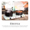 Raganet Parrilla Eléctrica 2 Quemadores Acero Inoxidable 2000w Color Blanco