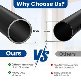 Sliding Door Security Bar,Window Inside Security Bar,17-50 Inch Adjustable Patio Glass Door/Window Lock Bar for Burglar Prevention/Child Safety,Window Stopper for Sliding/Vertical Windows - Black-1Pcs